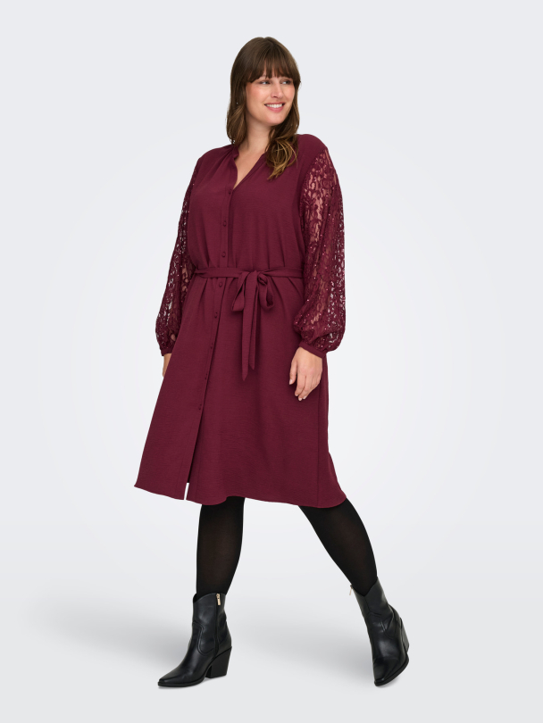 CARKAMMY LIFE 3/4 V-NECK LACE BLK DRESS - Image 5