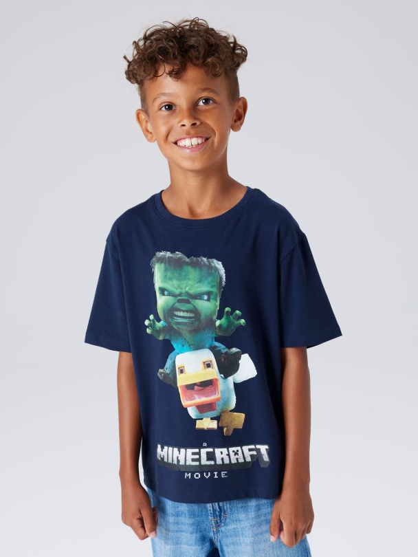 NKMNif Minecraft t-skjorte, blå - Image 1
