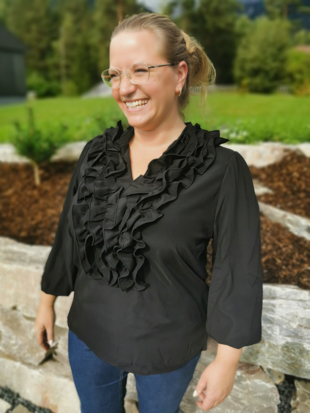 Marc Lauge Lux frill bluse - Image 1