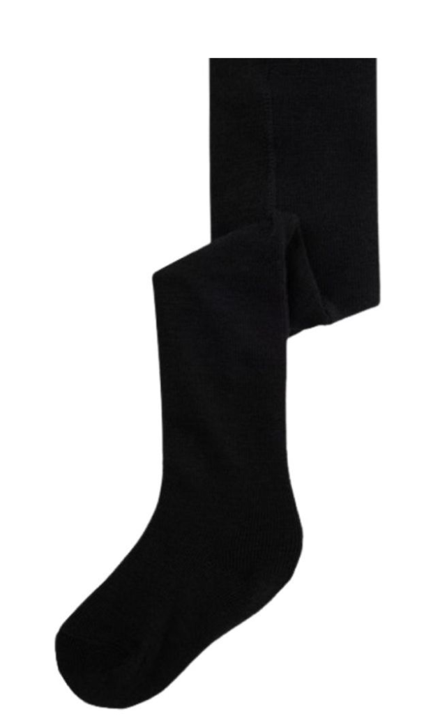 NMFWAK WOOL PANTYHOSE SOLID XXII BLACK 