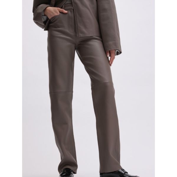 High Waist Leather Pants Iron