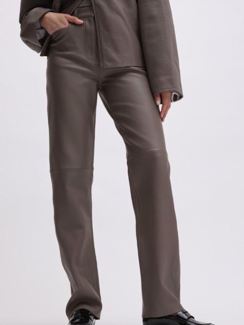 High Waist Leather Pants Iron