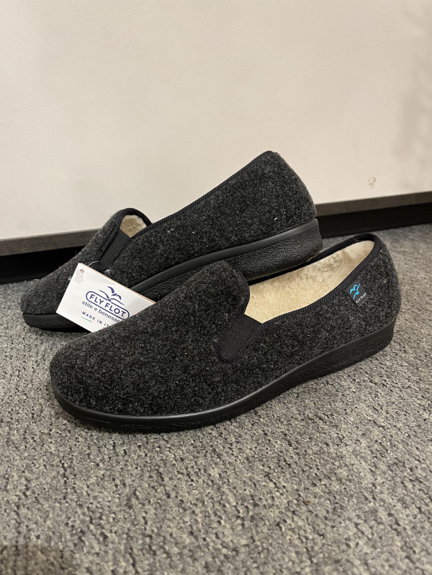 Flyflot Ulltøfler Herre Grå - Image 1