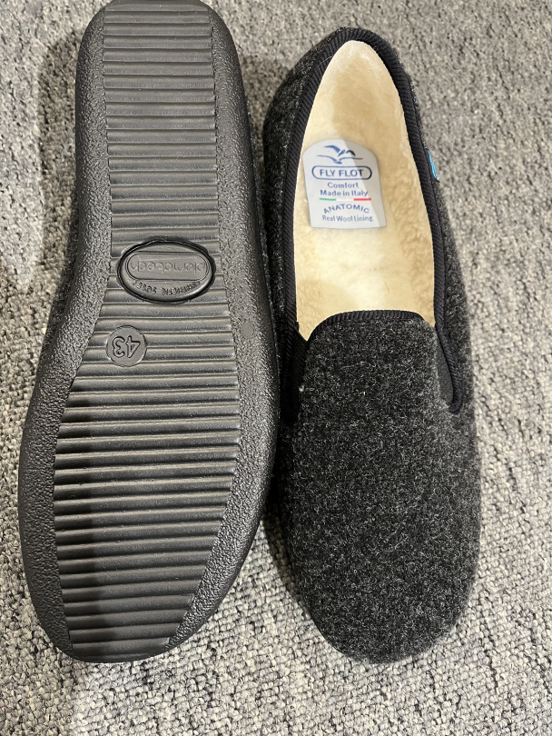 Flyflot Ulltøfler Herre Grå - Image 2