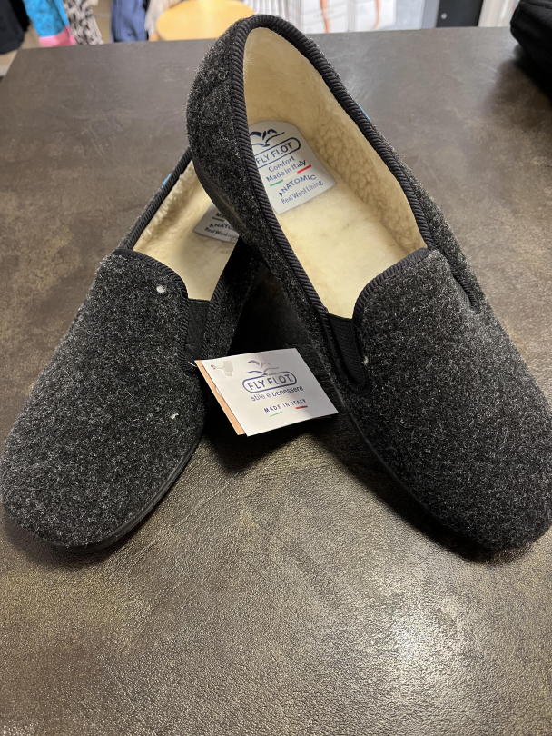 Flyflot Ulltøfler Herre Grå - Image 3