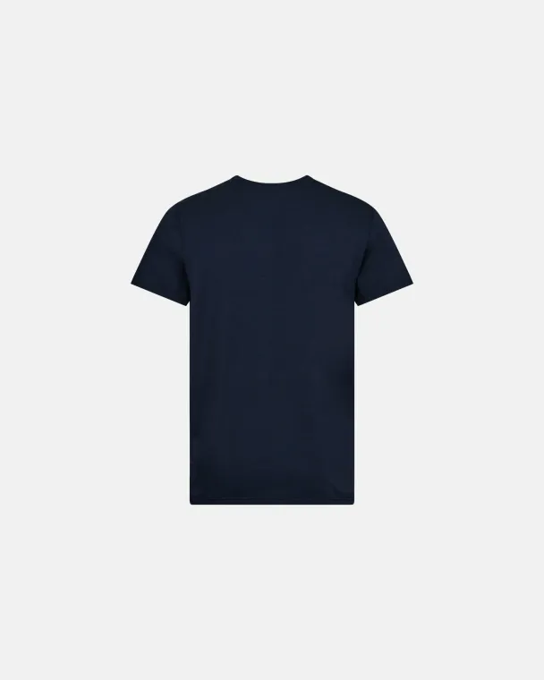 Dovre O-neck t-shirt, navy - Image 2