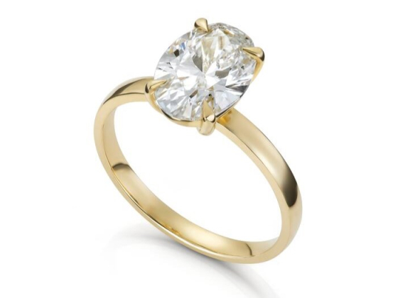 BESTILLINGSVARE Ring Olivia Oval 3,00ct med LAB grown diamant
