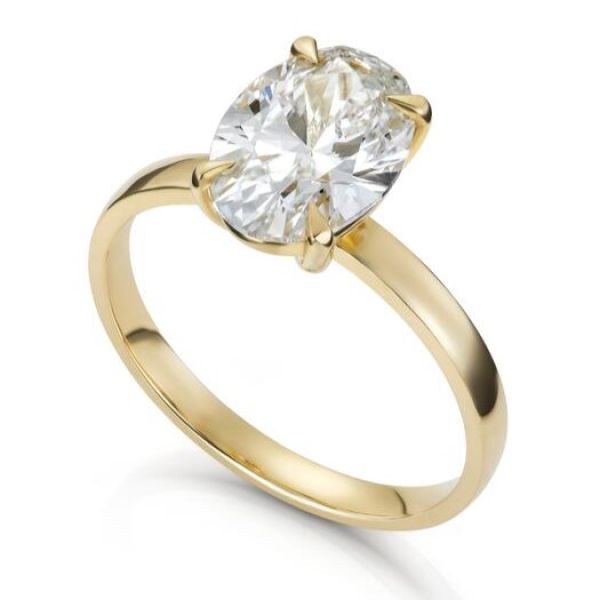 BESTILLINGSVARE Ring Olivia Oval 3,00ct med LAB grown diamant