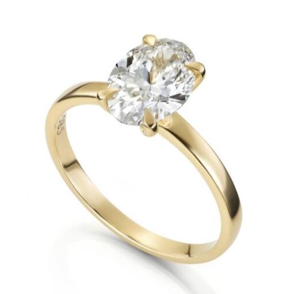 BESTILLINGSVARE Ring Olivia Oval 1,00ct med LAB grown diamant