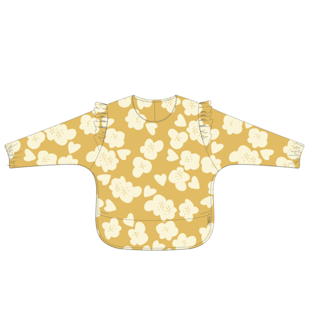 Merle Ruffle Smekke m/armer - Flower/Lemon Yellow