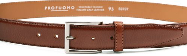 Profuomo skinnbelte, brunt - Image 2