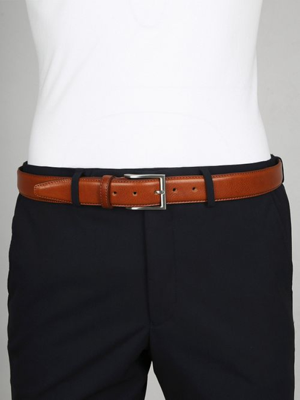 Profuomo skinnbelte, brunt - Image 3