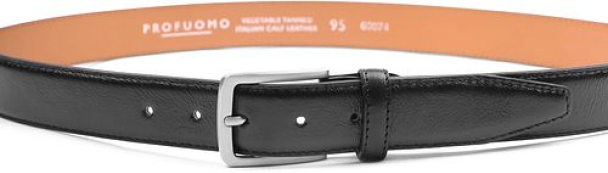 Profuomo skinnbelte, svart - Image 1