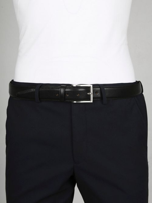 Profuomo skinnbelte, svart - Image 3