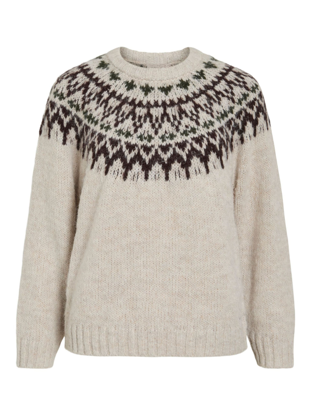 VITui O-neck Jaquard strikket genser - Image 5