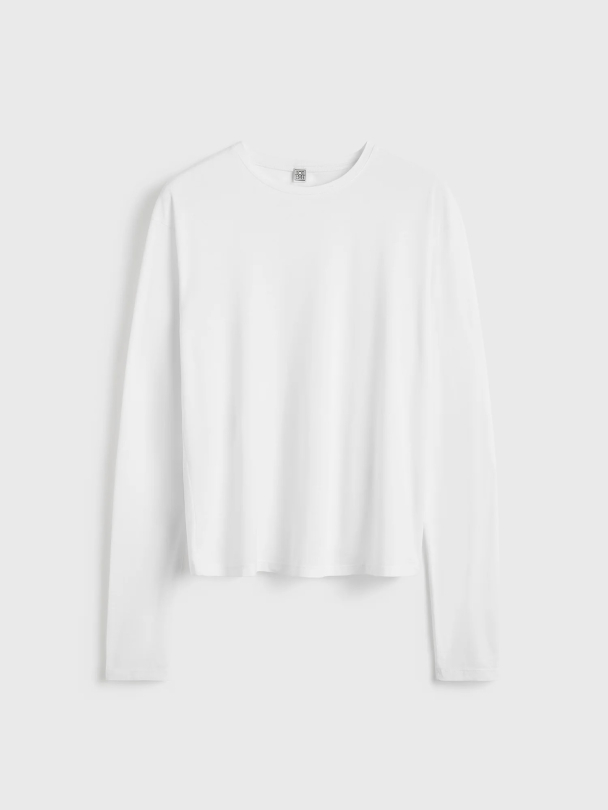 Classic Long-Sleeve Tee White - Image 5