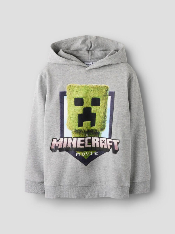 NKMOl Minecraft hettegenser, grå - Image 1