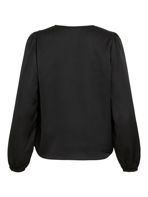 VIEllette langermet bluse, svart - Image 4