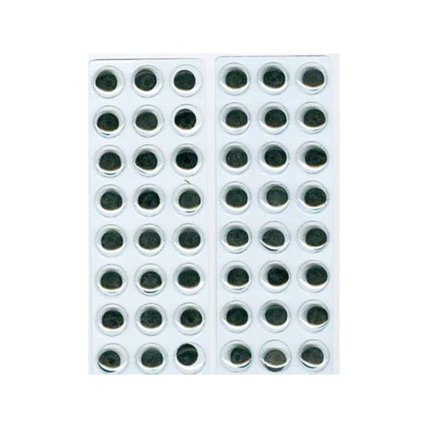 Plastøyne selvklebende – 15mm – 48 stk