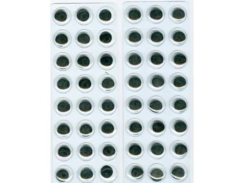 Plastøyne selvklebende – 15mm – 48 stk