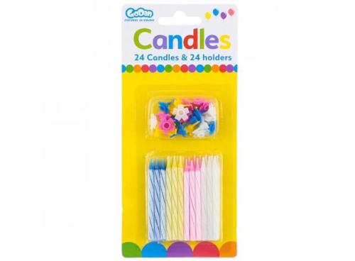 Kakelys bursdag vridd 6cm 4ass s/24