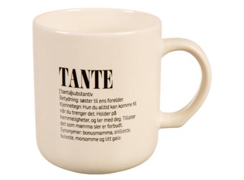 Krus Tante definisjon hvit m/sort 