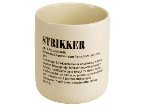 Krus Strikker definisjon hvit m/sort 