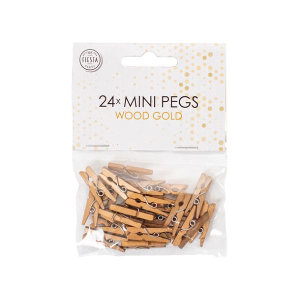 Klesklyper MINI Gull 5mm, 24stk