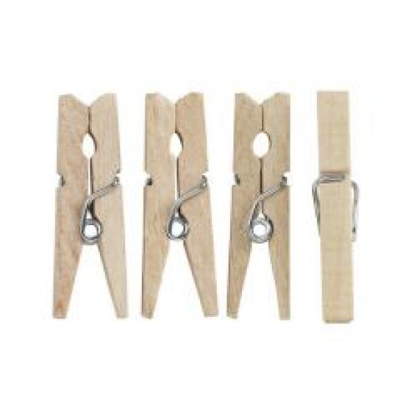 Klesklyper Natur 35mm, 24stk