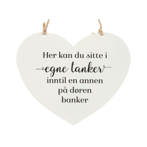 Skilt hjerte Her kan du sitte...  lite 