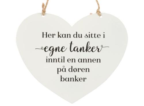 Skilt hjerte Her kan du sitte...  lite 