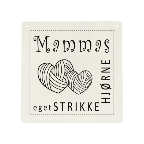Skilt firkantet lite Strikkehjørne