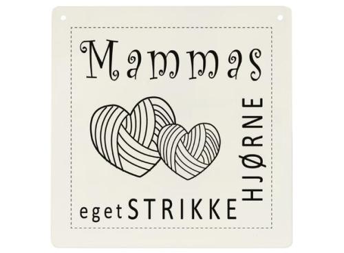 Skilt firkantet lite Strikkehjørne