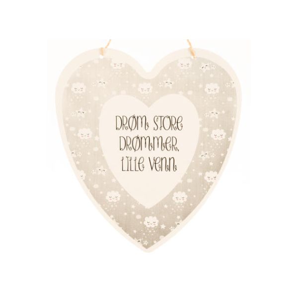 Metallskilt hjerte Drøm store...