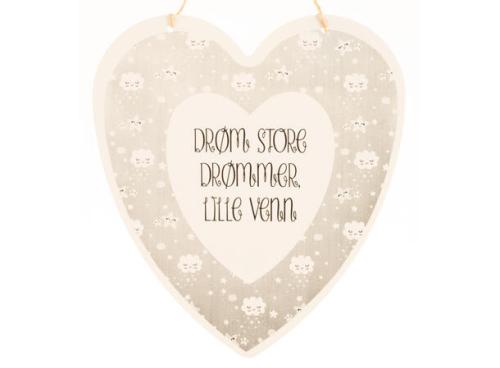 Metallskilt hjerte Drøm store...