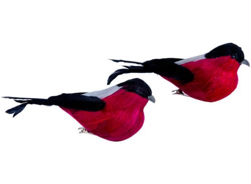 Fugl fjær m/klype Cerice 14cm 2 stk