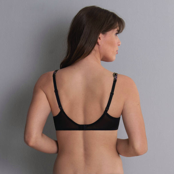 5248 Colette bh sort m/blomster - Image 2