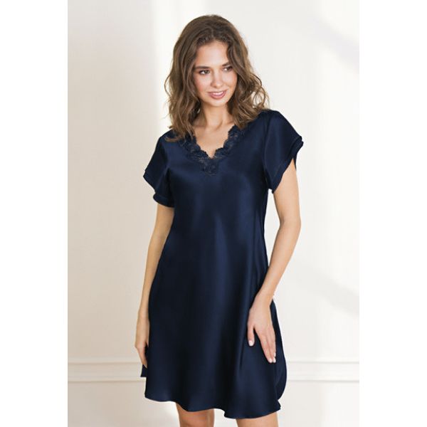 Wiki Ren silke Nattkjole med liten erme 27-80778