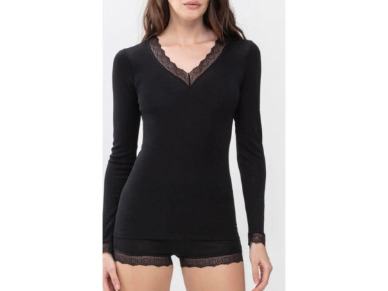 Mey Topp 66003 Genser ull og silke med blonde