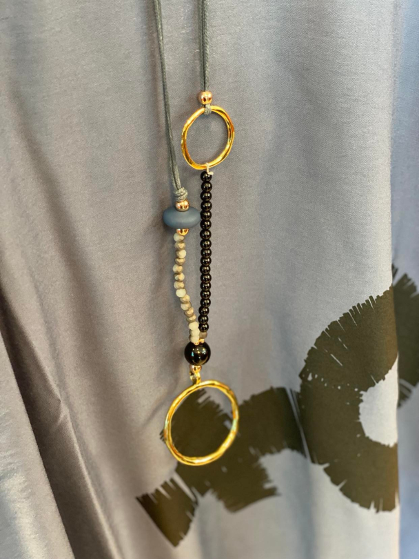 Smykke med ring og perler B23011 - Image 2