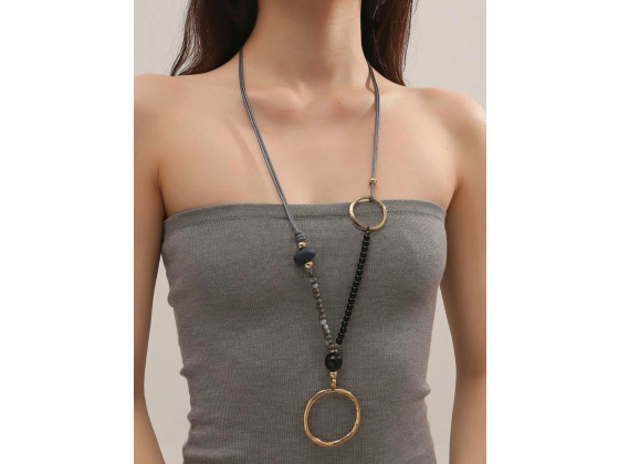 Smykke med ring og perler B23011