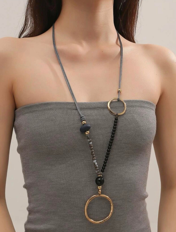 Smykke med ring og perler B23011 - Image 1