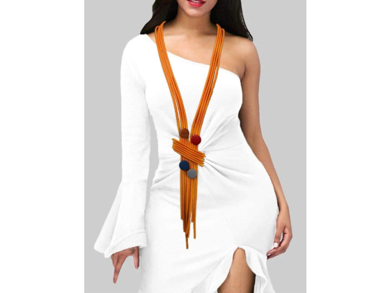 Oransje smykke i gummi