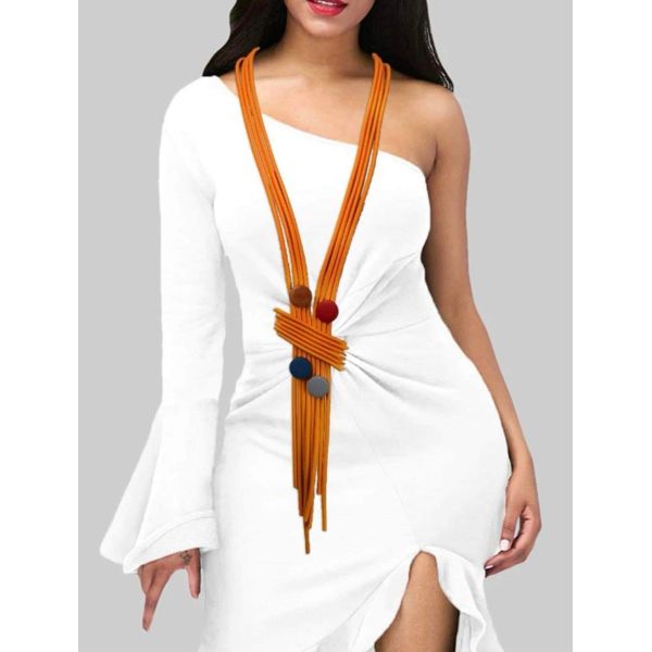 Oransje smykke i gummi