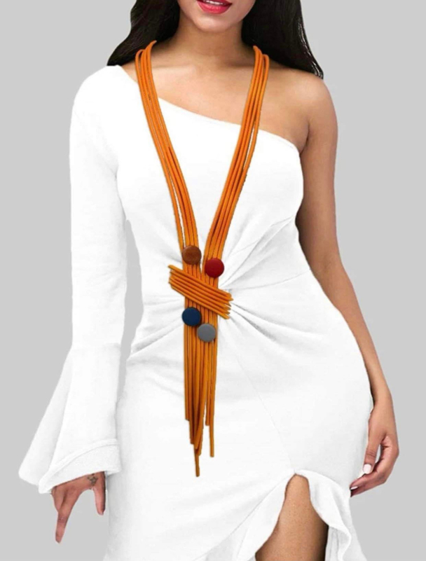 Oransje smykke i gummi