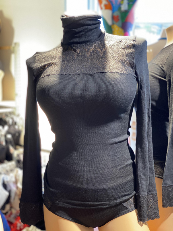 CALIDA SILKY WOOL GLAM Top Longsleeve-Turtleneck 15997 - Image 1