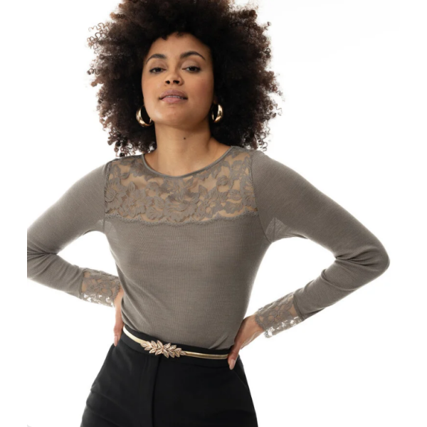 MEY T-SHIRT Long Sleeve Ull/Silke 66015