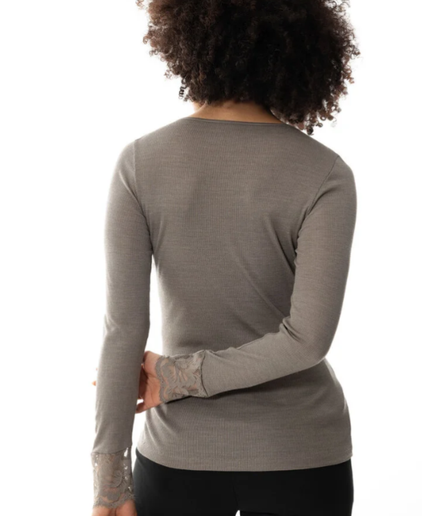 MEY T-SHIRT Long Sleeve Ull/Silke 66015 - Image 2