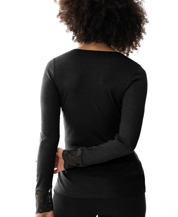 MEY T-SHIRT Long Sleeve Ull/Silke 66015 - Image 4