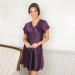 LADY AVENUE Pure Silk Nattkjole Kort Arm 27-80778